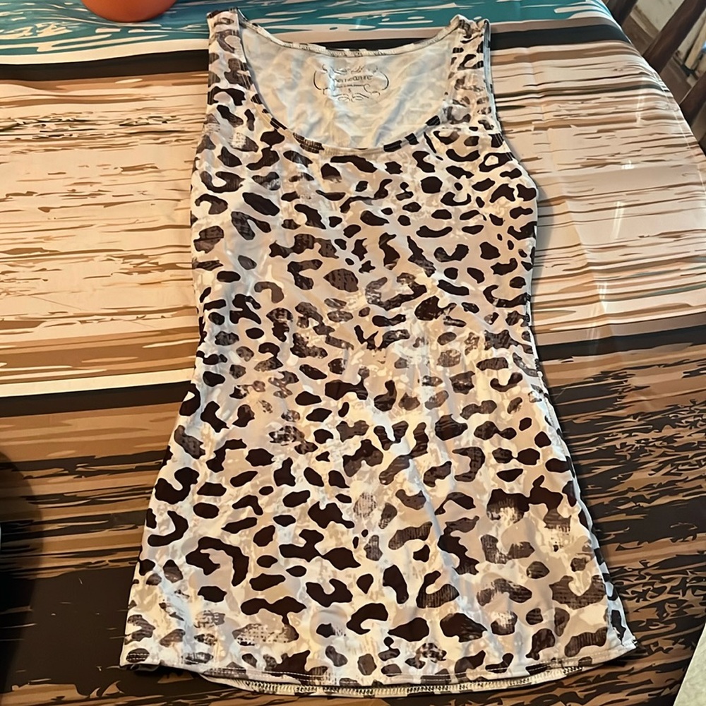 Cheetah print tank top